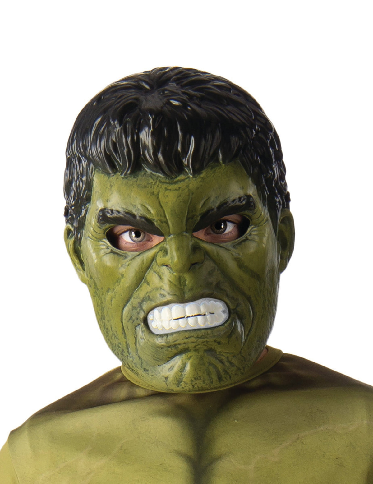 Demi-masque Hulk pour enfant vert