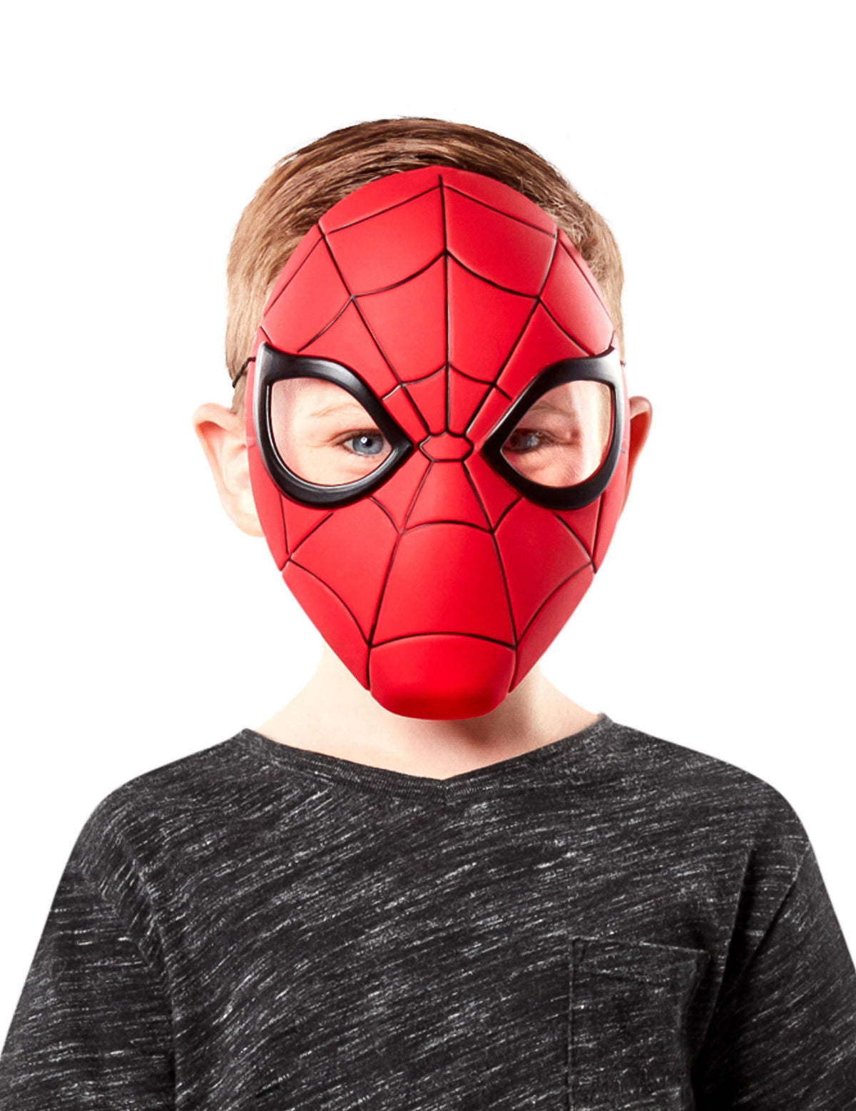 Demi-masque Spiderman pour enfant rouge et noir