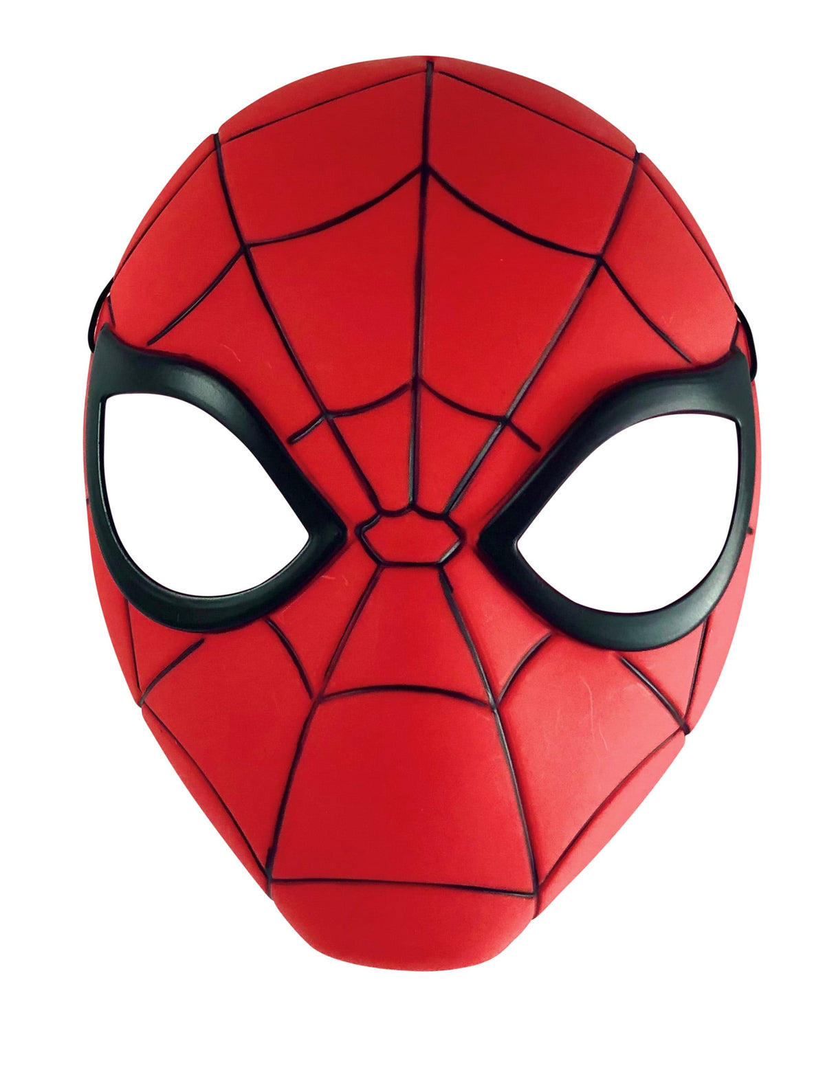 Vue de face du demi-masque Spiderman pour enfant
