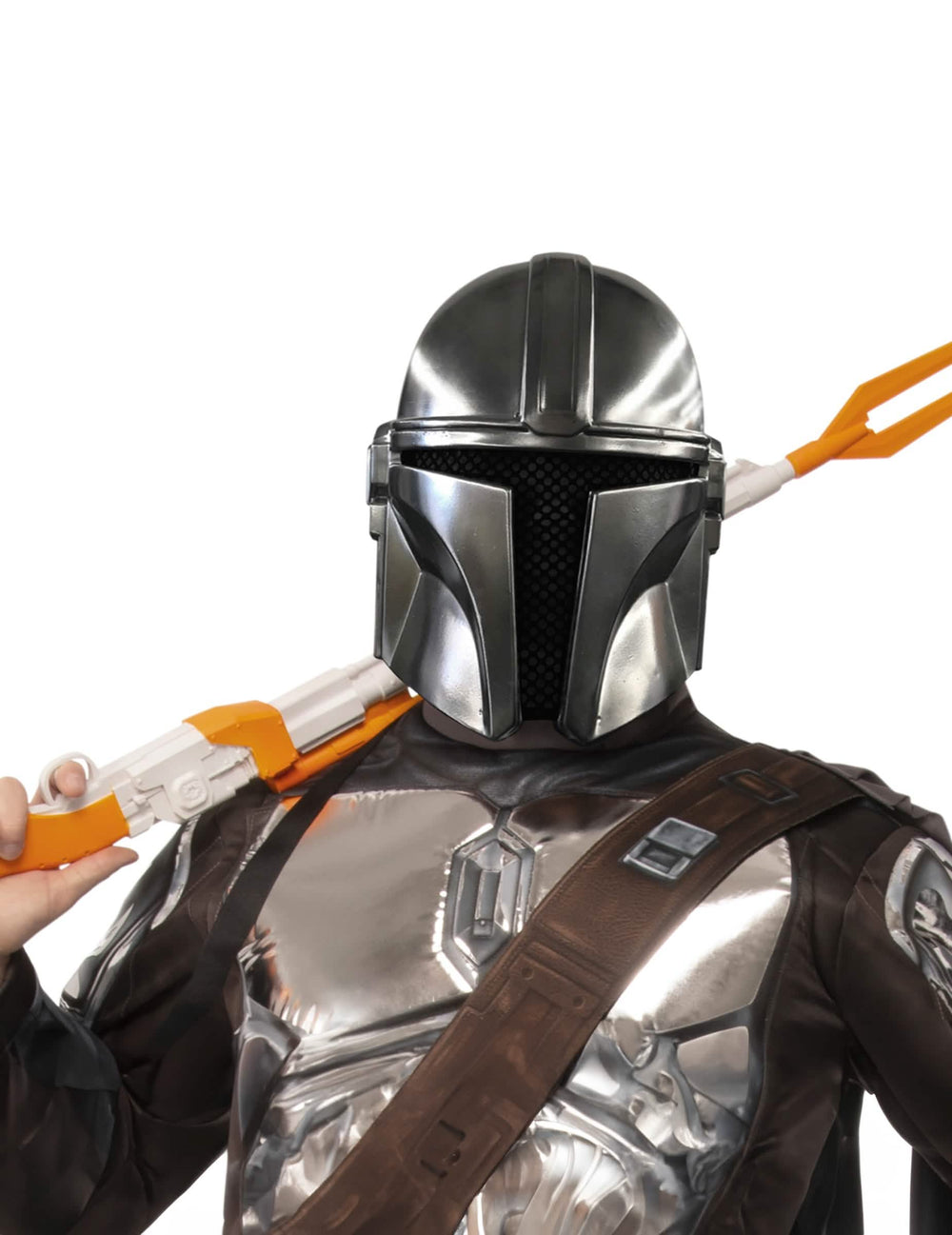 Polovičná maska The Mandalorian™ pre dospelého strieborná