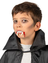 Dentier de vampire pour enfant et adulte blanc avec faux sang