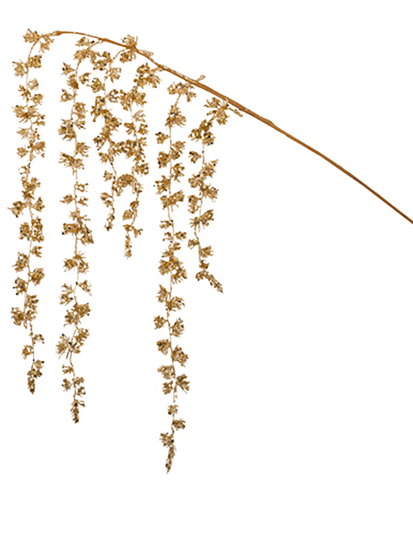 Kvapka na vetvičku šampanského s trblietkami 97 cm na Vianoce