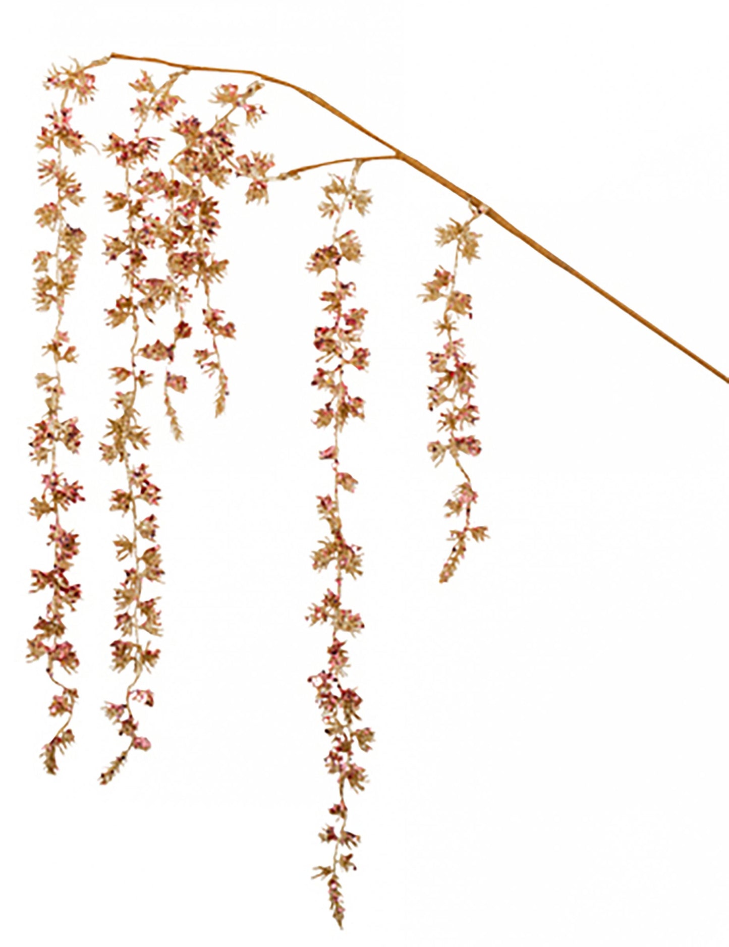 Ružovo-zlatá trblietavá vetvička 97 cm na rozprávkovú výzdobu