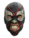 Masque latex catcheur démoniaque pour adulte noir et rouge