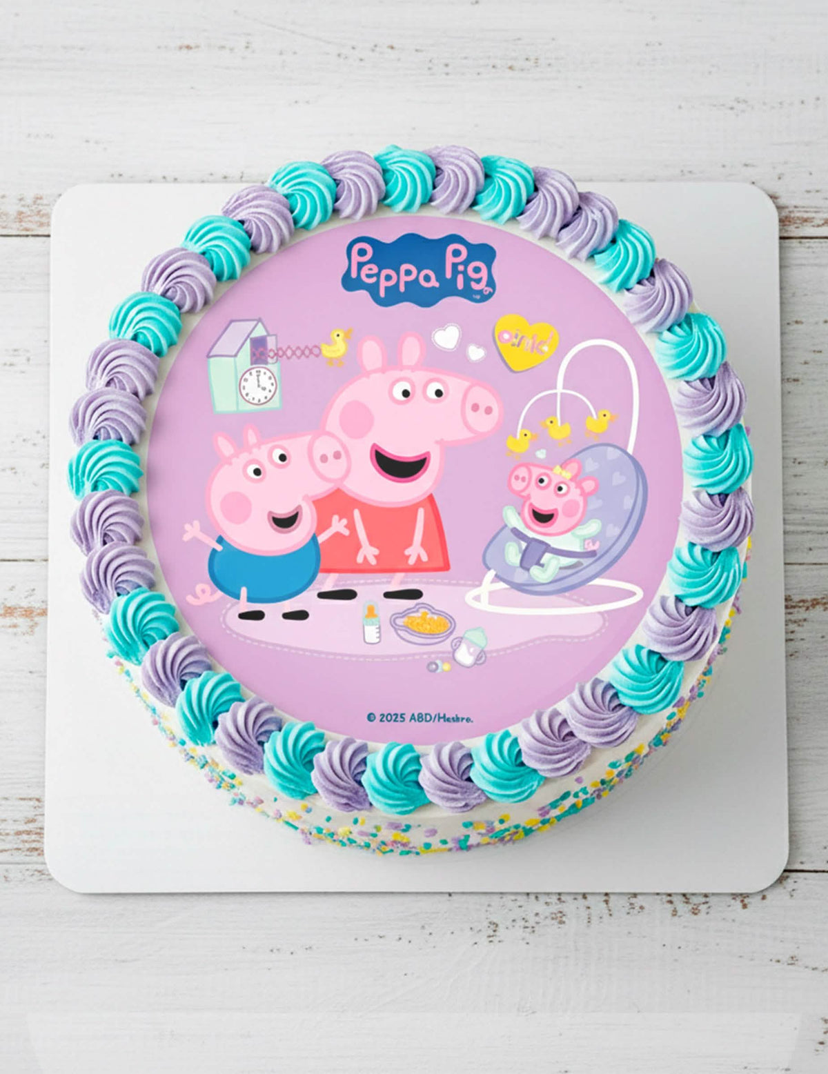 Jedlá oblátka na tortu Peppa Pig™ New Baby 20 cm