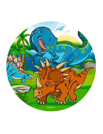 Dinosaurov oblátkový disk 20 cm na tortu
