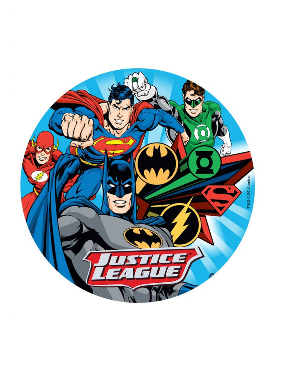 Disque azyme Justice League pour enfant multicolore avec Batman et Superman