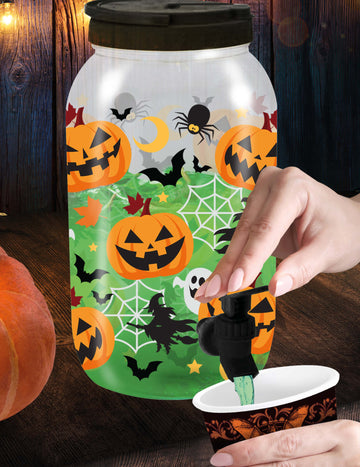 Halloweenový vzorovaný nápojový dávkovač