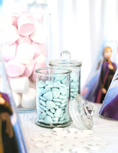 Mini čokoládové srdiečka v svetlomodrej farbe 250 g na prvé sväté prijímanie 