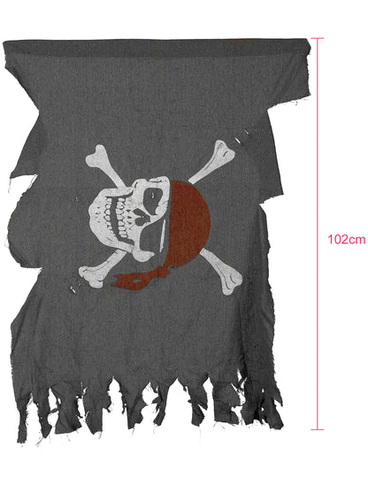 Détail des dimensions du drapeau pirate pour décoration