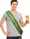 Écharpe Mister Beer pour homme verte et dorée