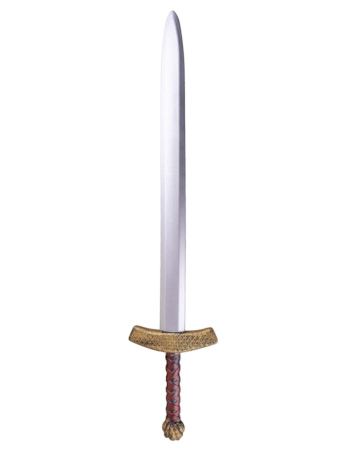 Epée de chevalier médiéval argentée et dorée