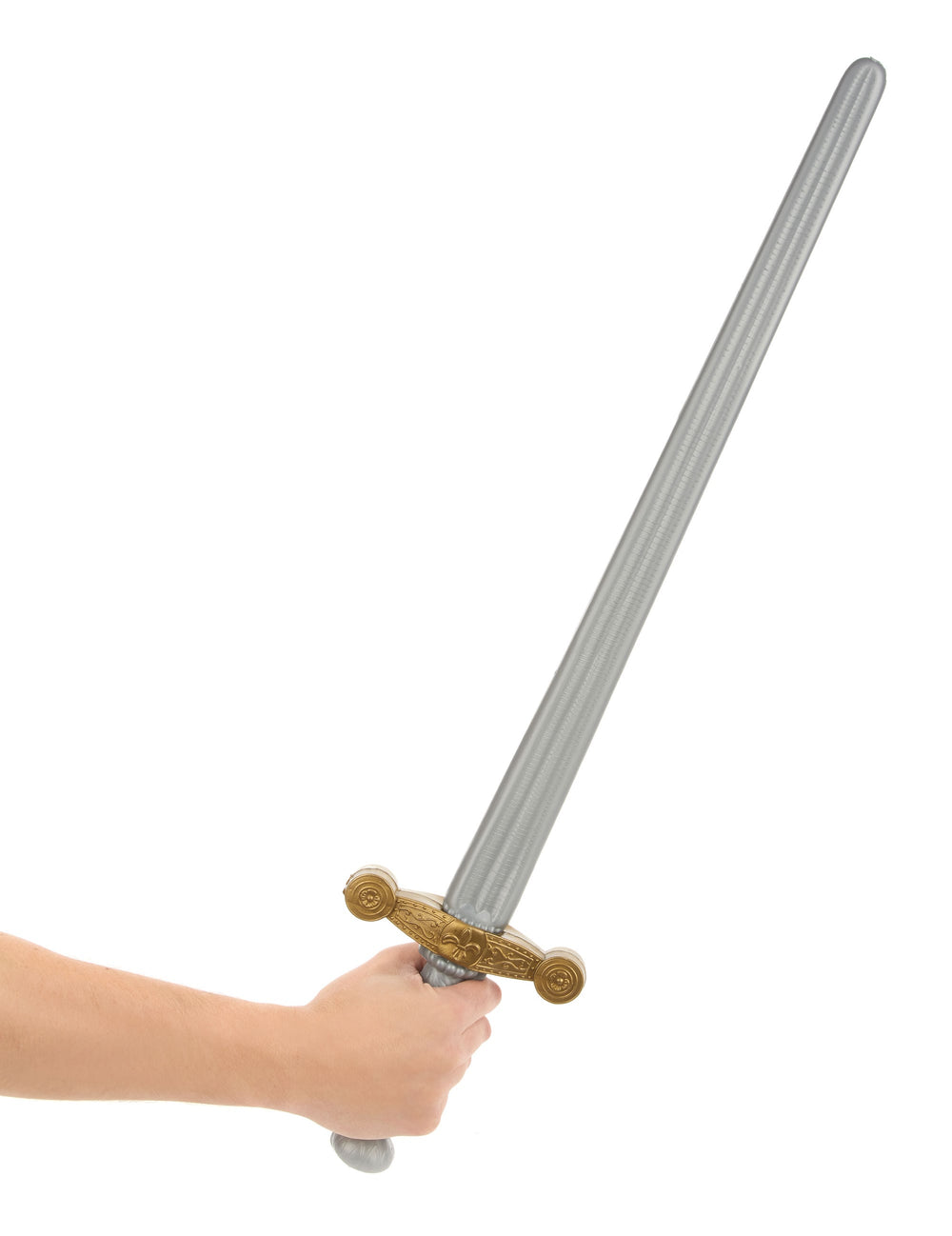 Vue de profil de l'épée de chevalier médiéval en plastique
