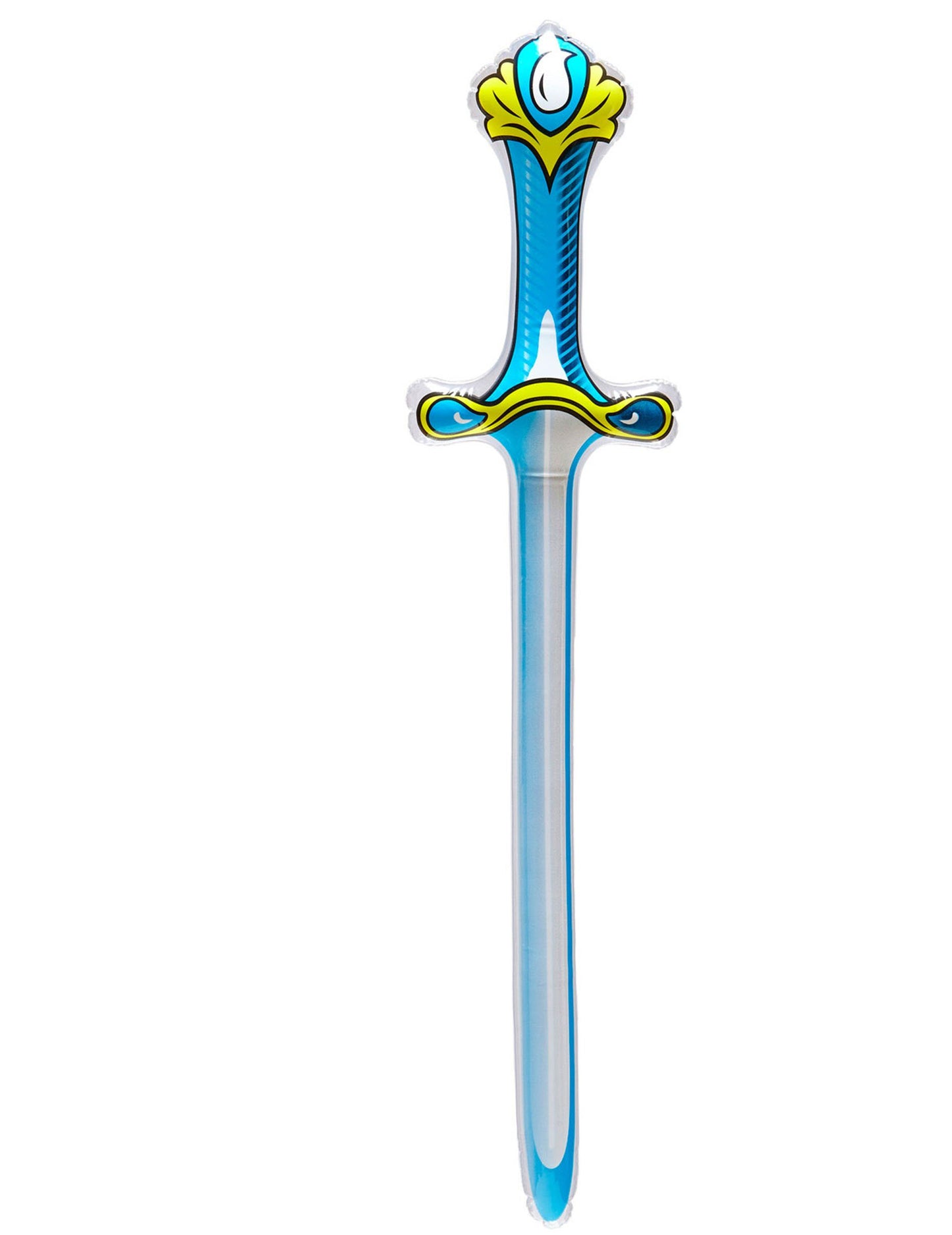 Epée gonflable pour adulte et enfant bleue avec motifs jaunes