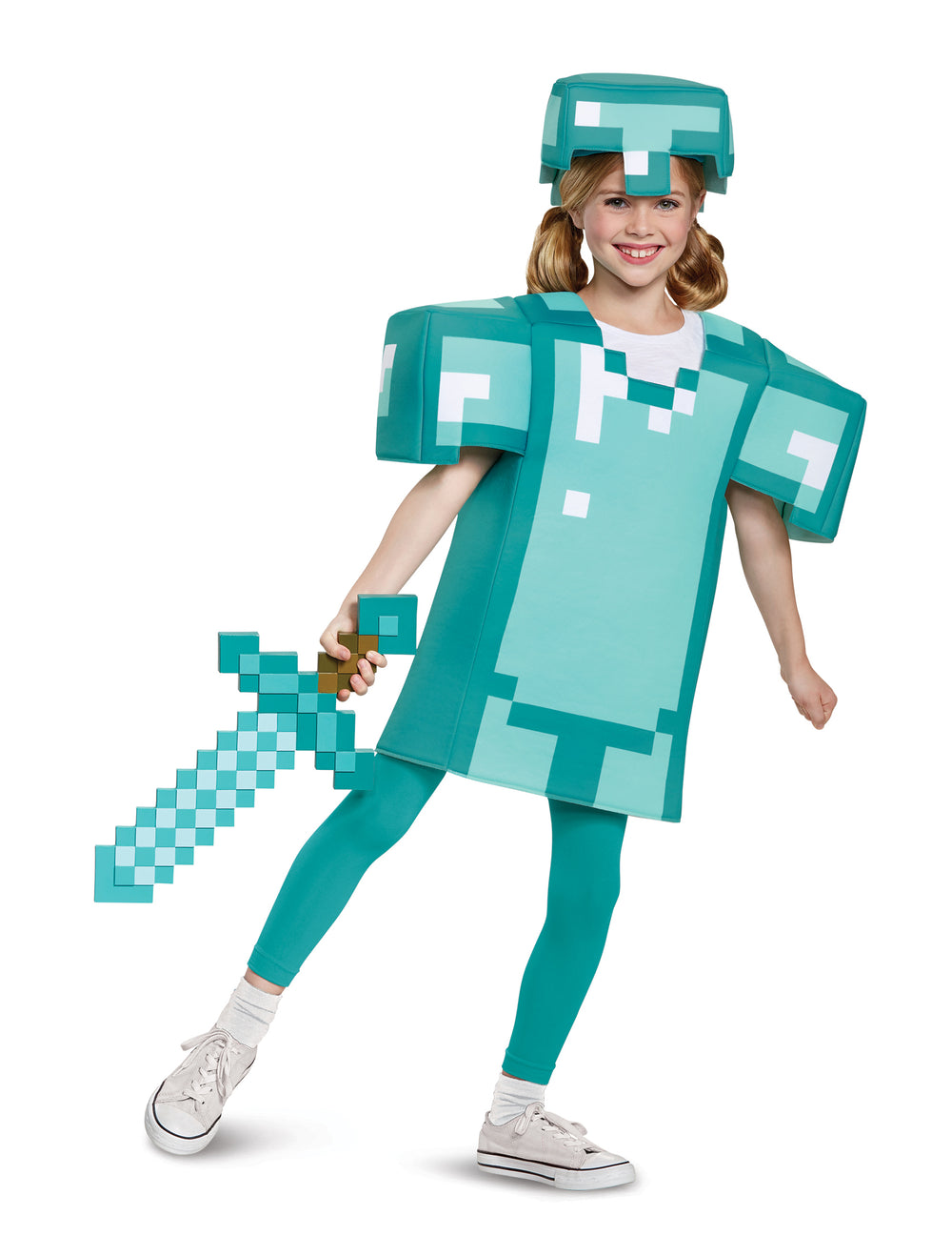 Mise en situation de l'épée Minecraft™ pour enfant