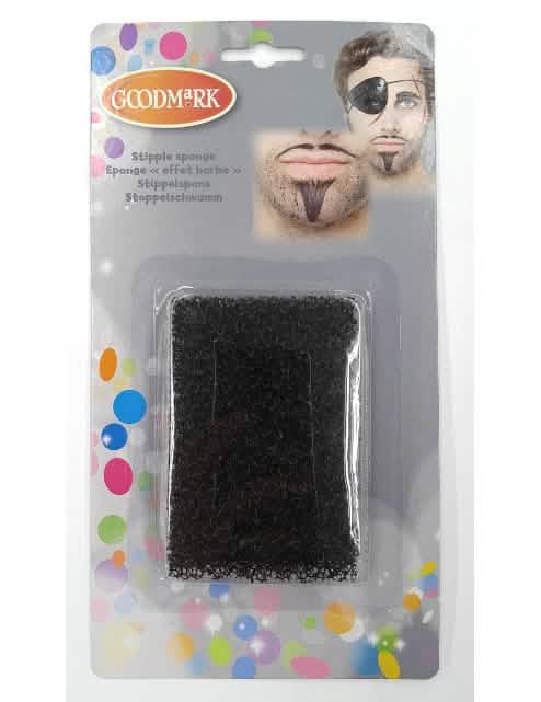 Hubka na líčidlá na bradu pre dospelého čierna s bunkovou štruktúrou