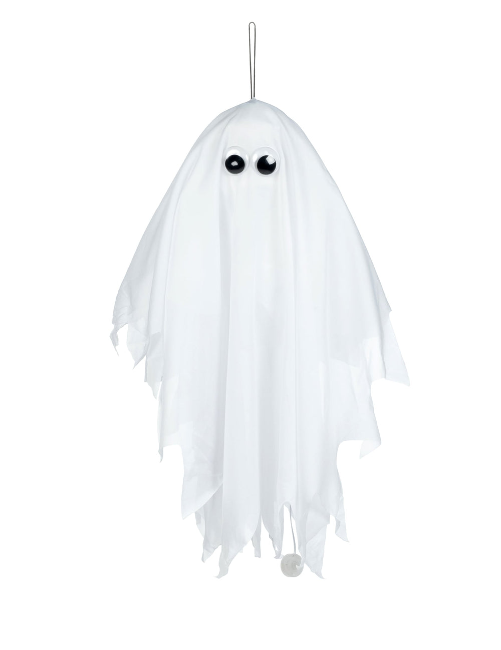 Fantôme tremblant à suspendre pour décoration d'Halloween blanc animé et musical