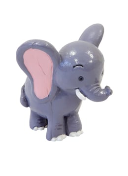 Dekoratívna živicová figúrka slona safari, 5,5 x 4,6 cm