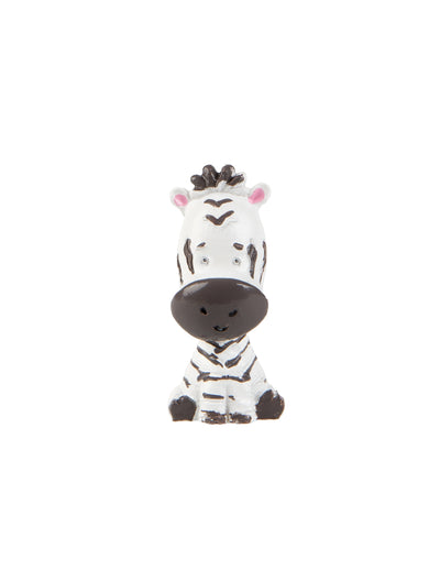 Figurine en résine zèbre décoratif safari blanc et noir