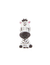 Figurine en résine zèbre décoratif safari blanc et noir