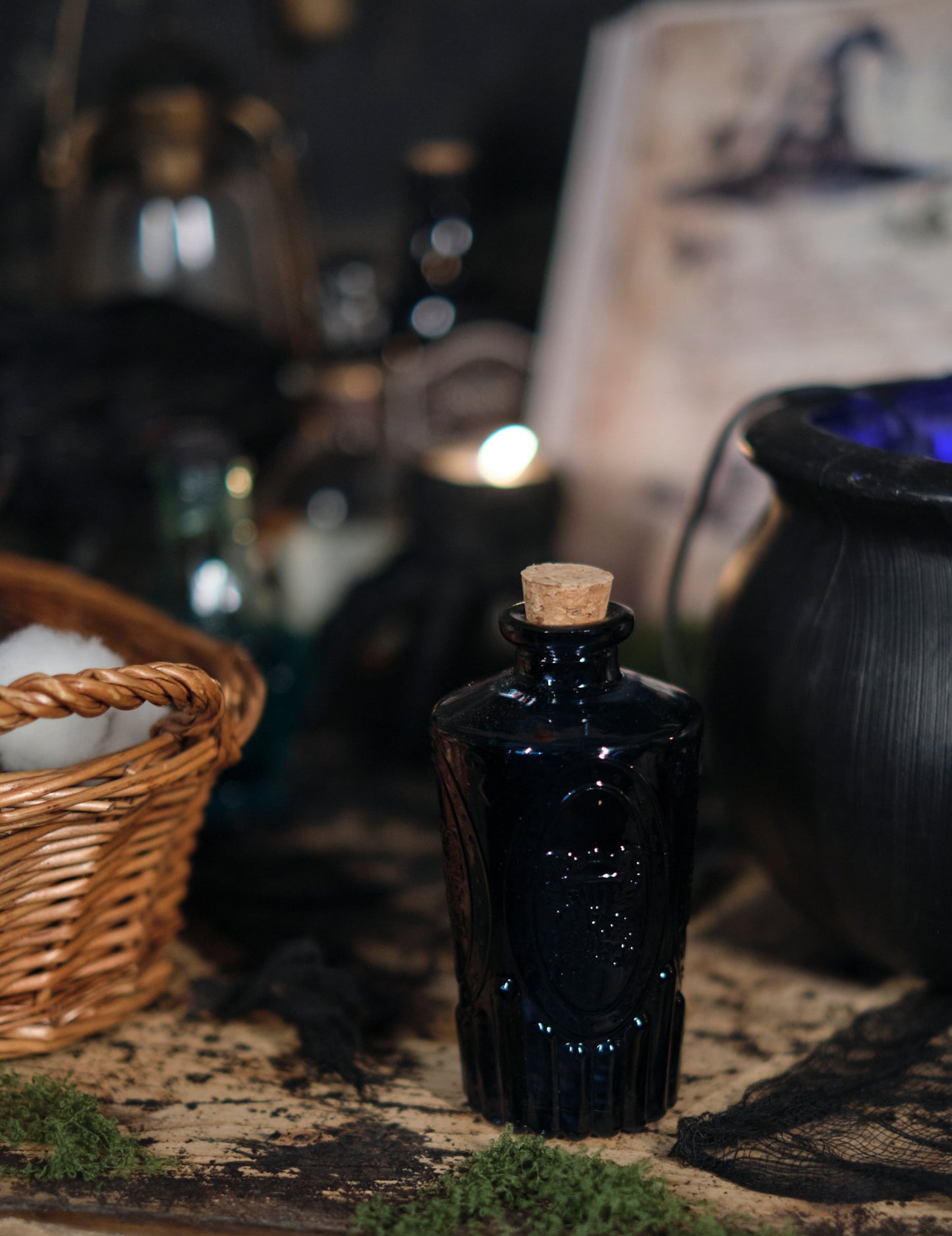 Midnight Blue Glass Vial 13.5 cm