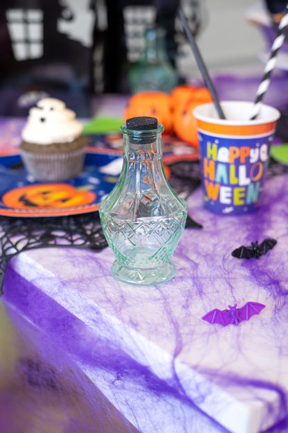 Zelená sklenená liekovka 11,5 cm