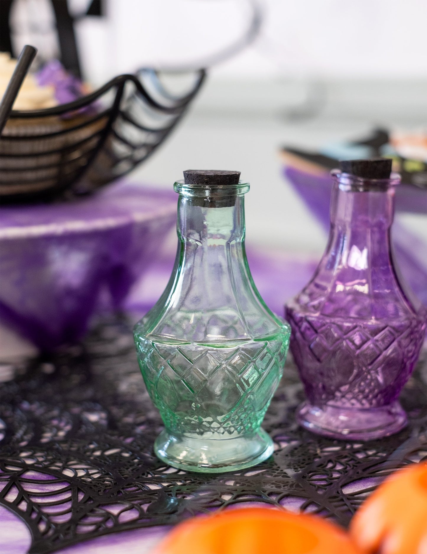 Zelená sklenená liekovka 11,5 cm