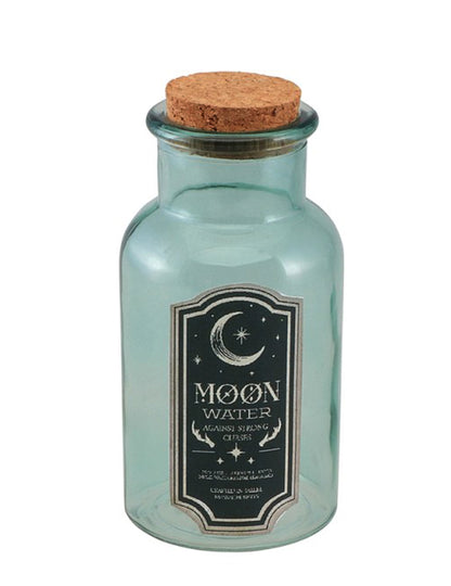 Moon Water Green Glass Vial 13.5 cm