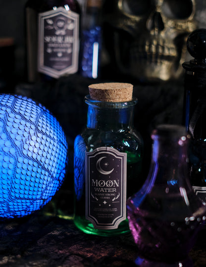 Moon Water Green Glass Vial 13.5 cm