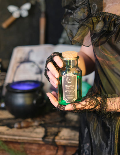 Moon Water Green Glass Vial 13.5 cm