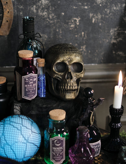 Moon Water Green Glass Vial 13.5 cm