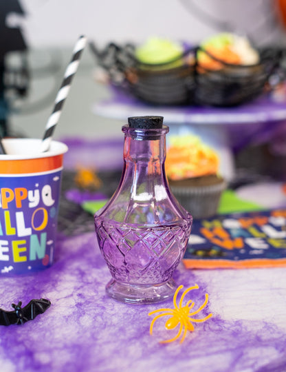 Sklenená liekovka s fialovým povrchom 11,5 cm