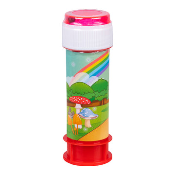 Flacon bulles de savon licorne pour enfant rouge et blanc avec jeu de bille