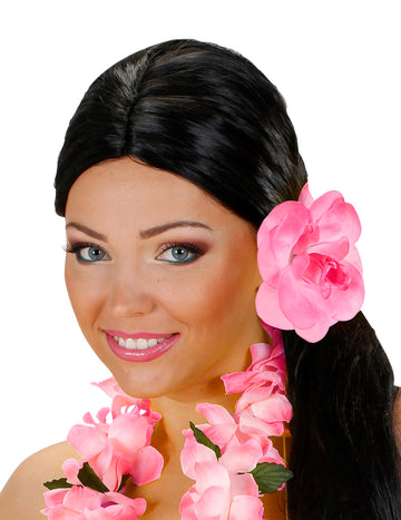 Ružový kvet s vlasmi elastický