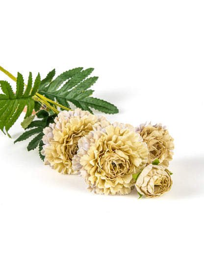 Umelé kvety béžovej cínie na stonke 61 cm na kyticu