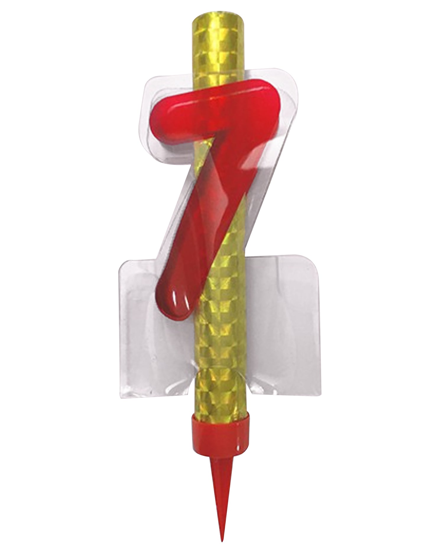 Osvetlená fontána číslo 7 červená 12 cm na narodeniny