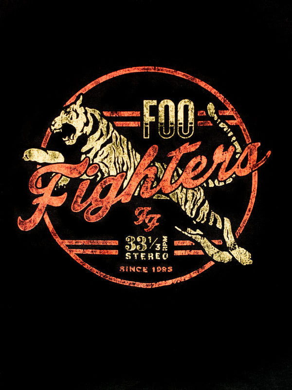 Foo Fighters tričko Tiger Exclusive tričko čierno-červeno-žlté 