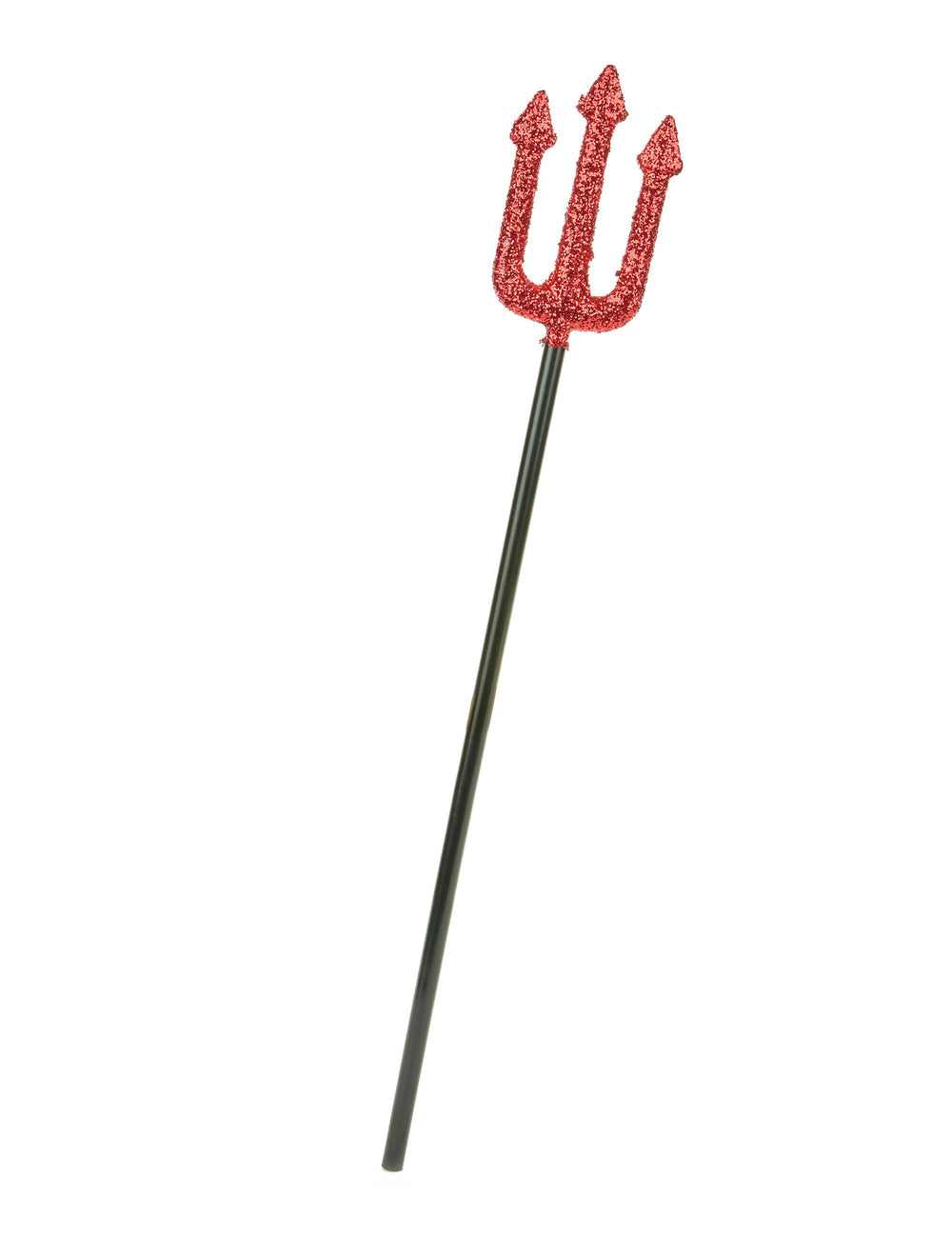 Fourche de diable pour Halloween rouge brillante et noire