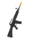 Fusil d'assaut sonore M16 pour soldat noir en plastique avec embout orange