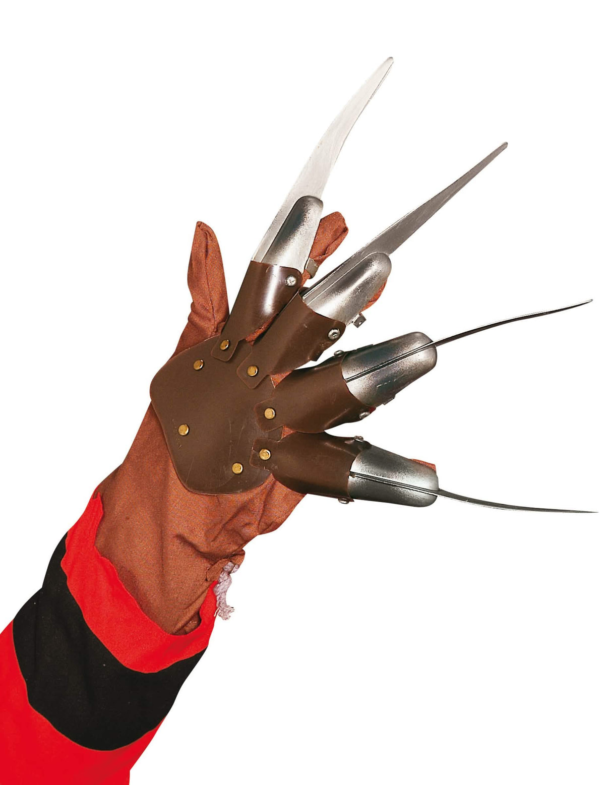 Klasická Freddy Krueger™ rukavica pre dospelého hnedá so striebornými pazúrmi