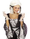 Gants courts en dentelle pour femme blanche