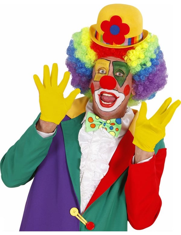 Krátke rukavice pre dospelých žlté