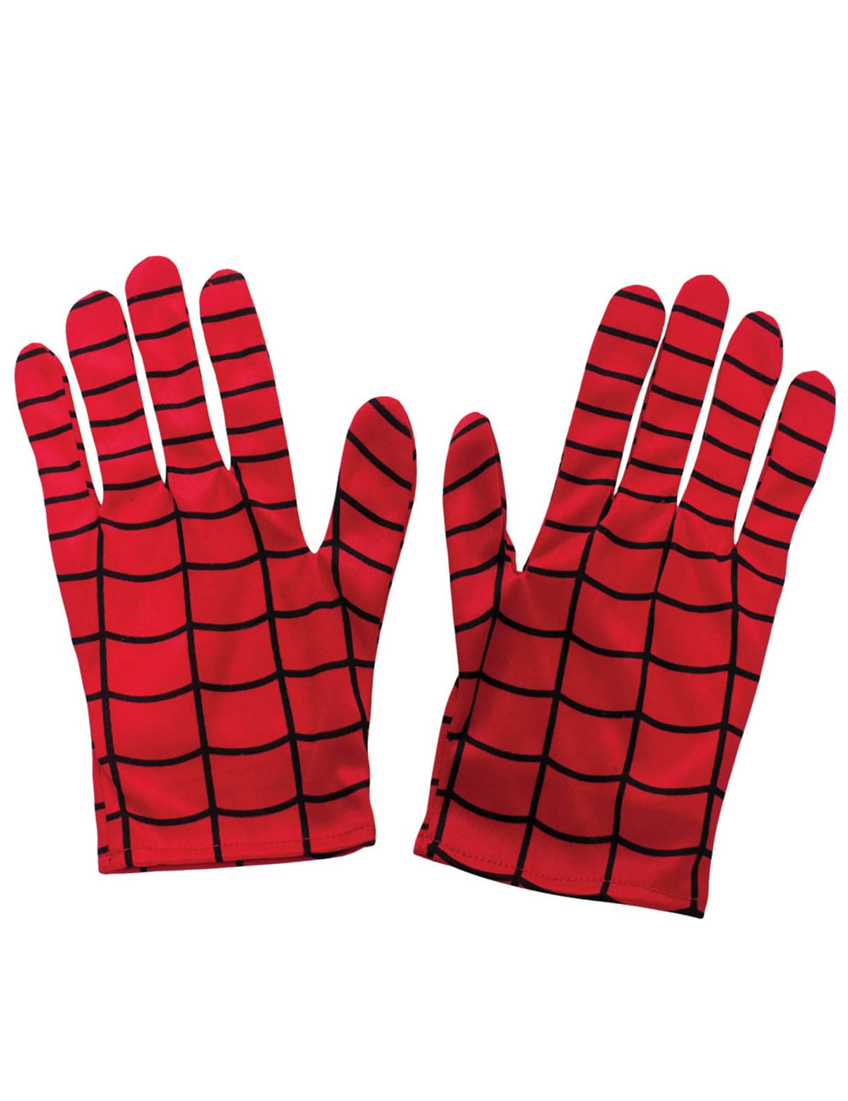 rukavice Spiderman pre dieťa červené s motívom čierna pavučina