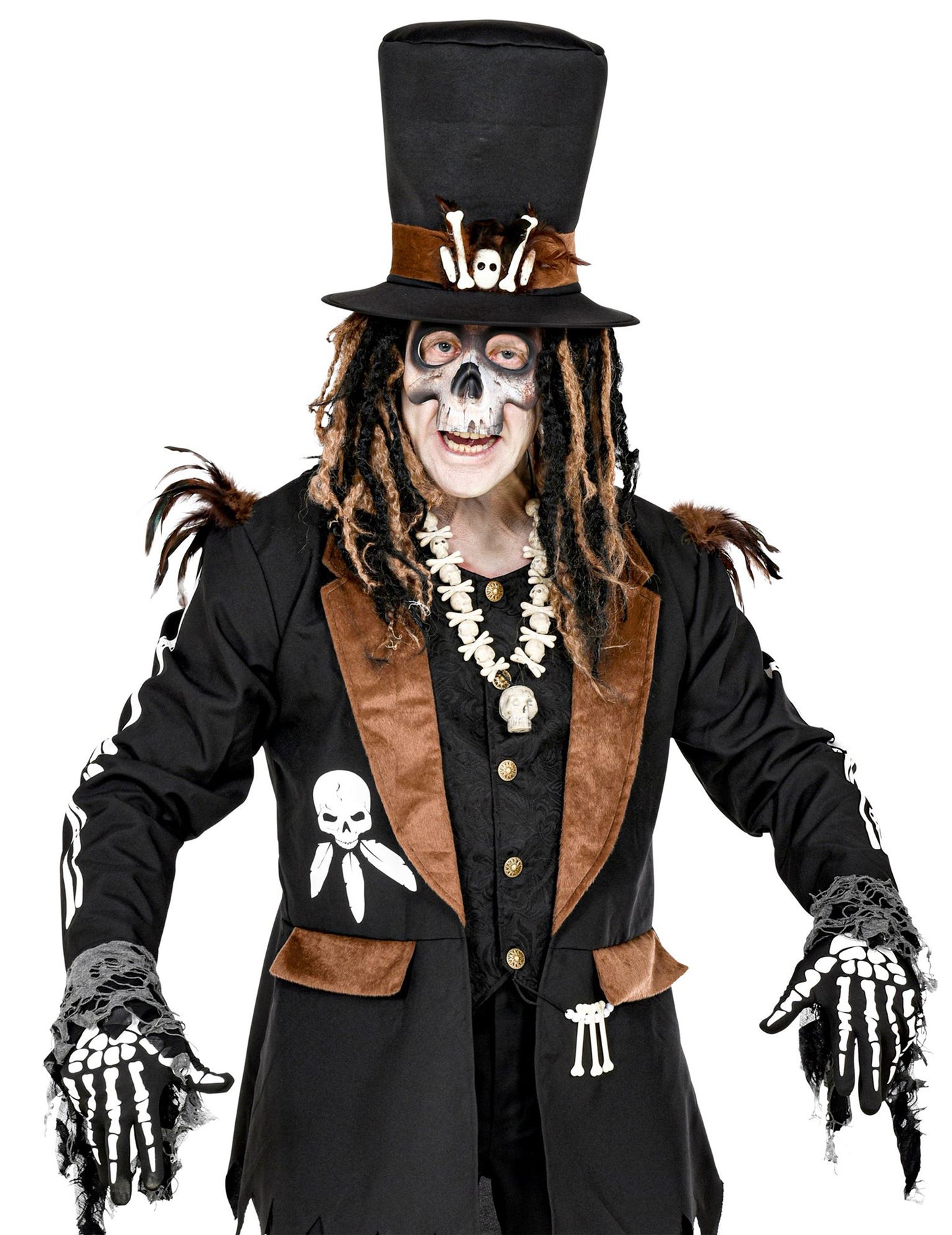 Halloween dospelé kostrové rukavice
