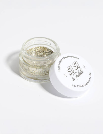 Strieborný trblietavý gél Runway Si si la paillette 10 ml 