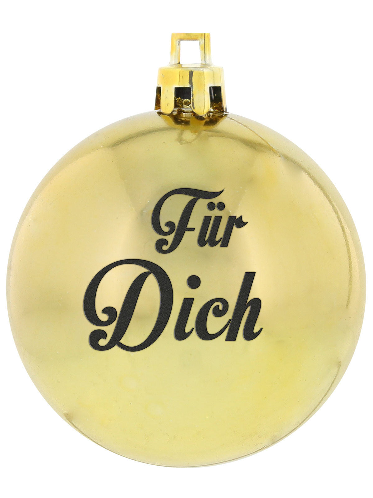 Vianočná guľa 'Für Dich' zlatá farba 7 cm DE 