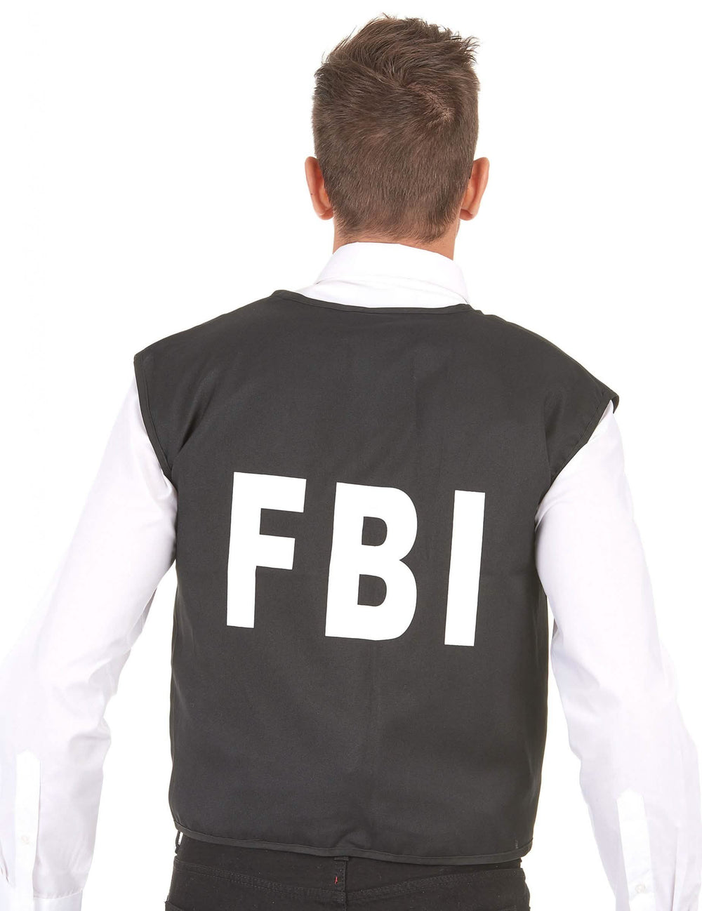 Zadný pohľad na vestu FBI