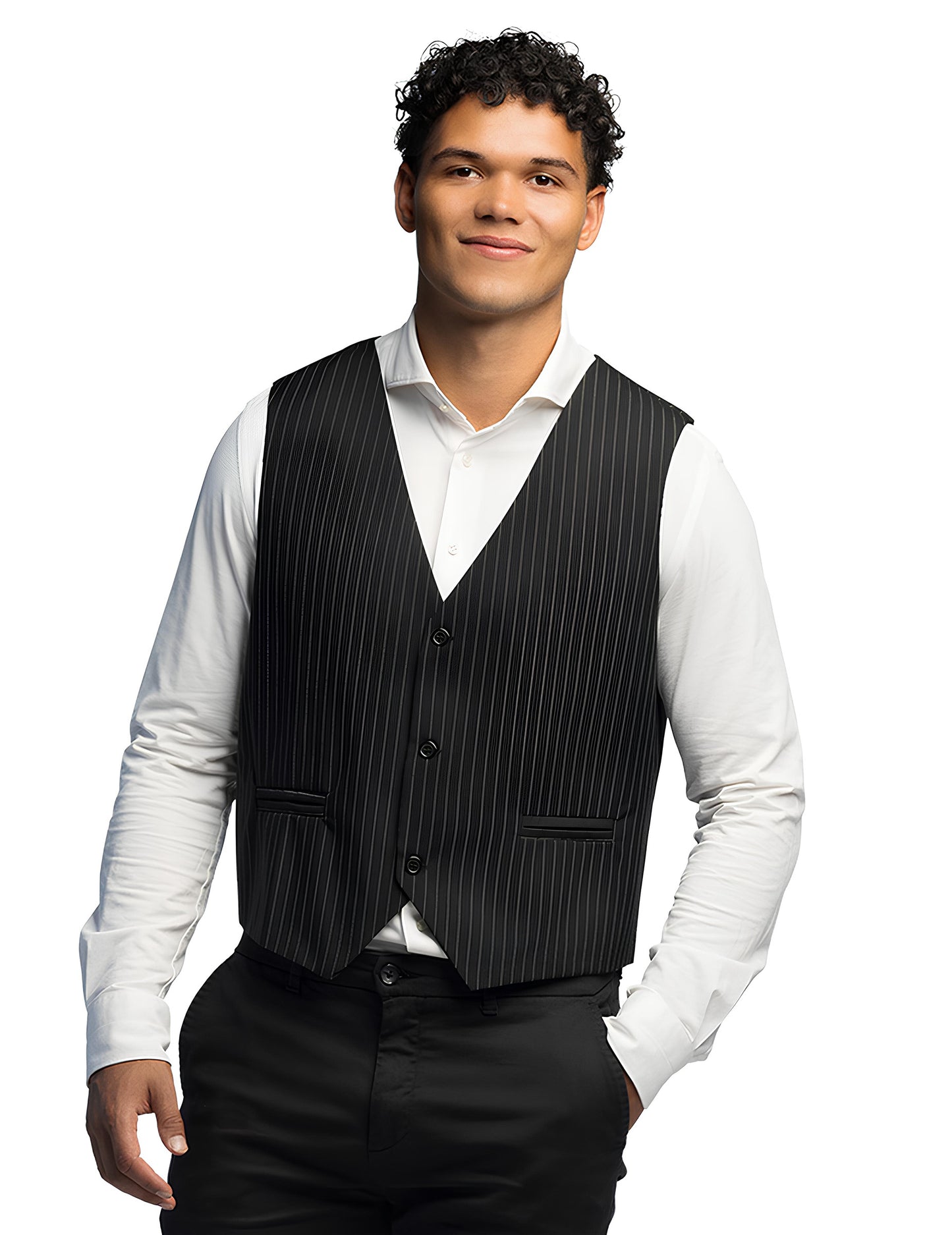 Čierna pruhovaná vesta