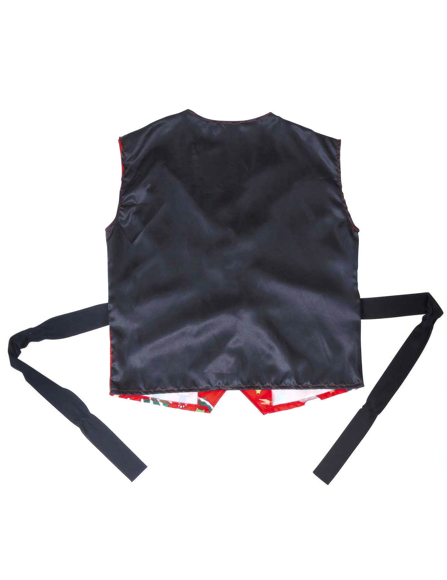 Červená vesta pre dospelých s vianočnými vzormi