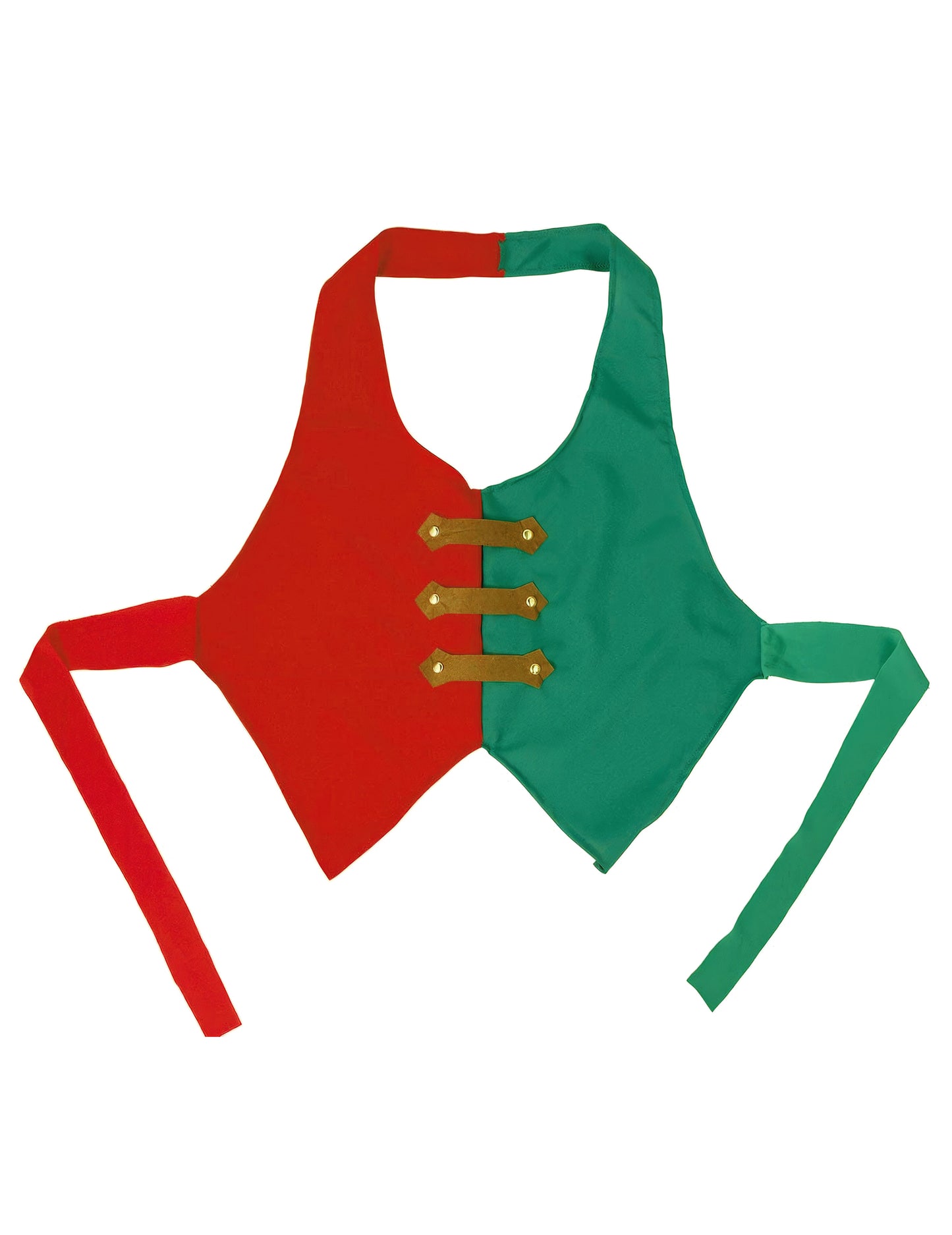 Gilet rouge et vert de lutin de Noël adulte